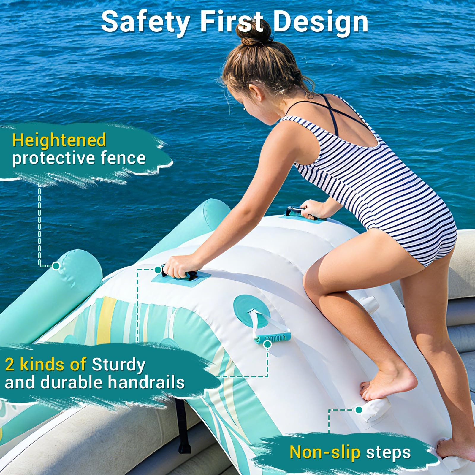 ** NEW Inflatable Pontoon Water Slide | Heavy-Duty PVC | Includes air pump