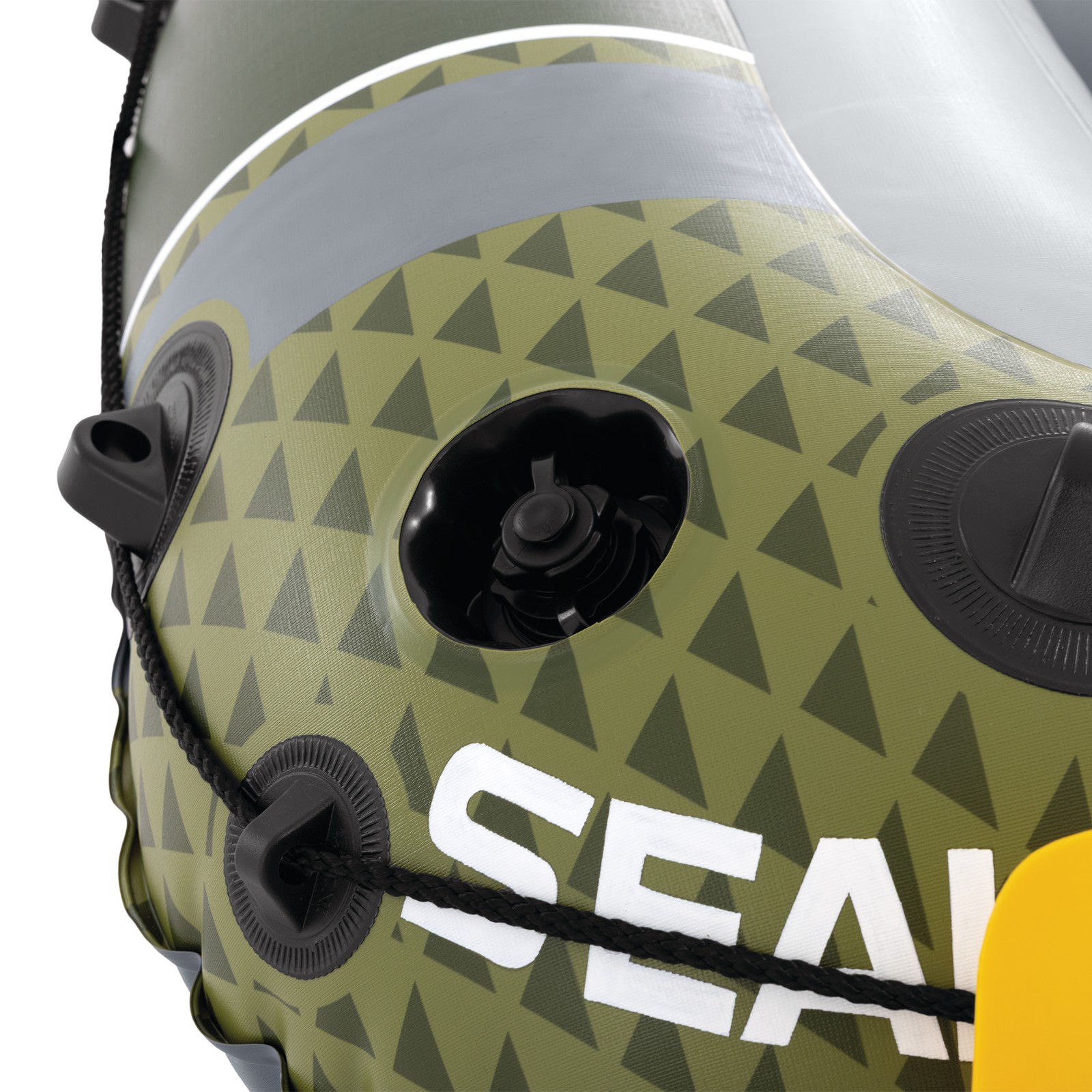 INTEX 66332EP Seahawk 2 Inflatable Boat Set with 48″ Oars, Pump, & Rod Holders