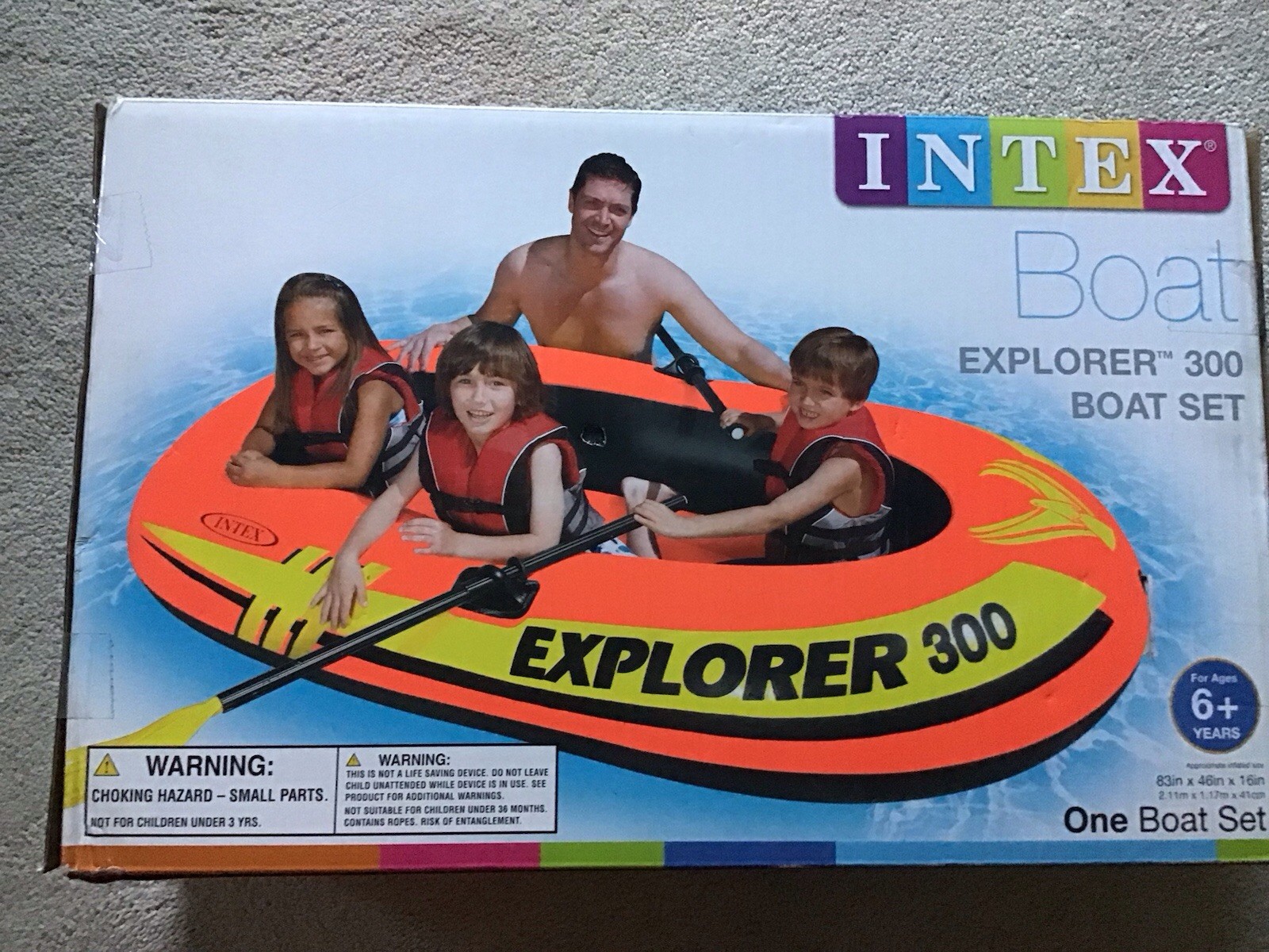 INTEX Boat Explorer 300 Boat Set (Boat/Oars/Pump) #58332EP in Box NEW/SEALED