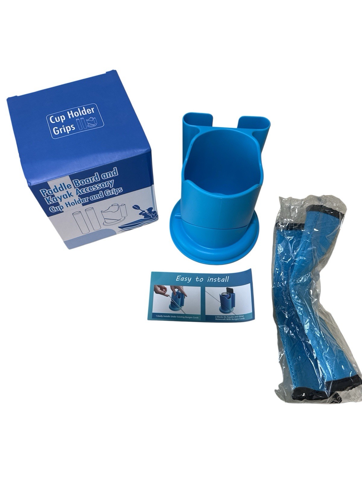 Paddle Board And Kayak Accessory Cup Holder And Grips Blue Brand New In Box