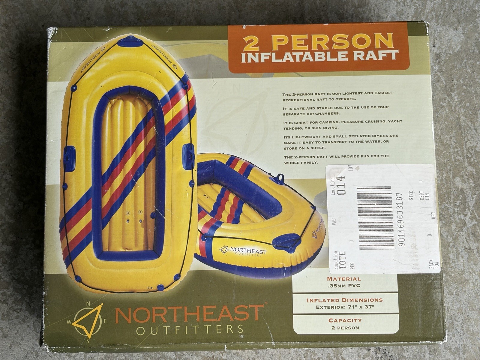 Vintage Northeast Outfitters 2 Person Inflatable Boat Raft Dick’s Sporting Goods