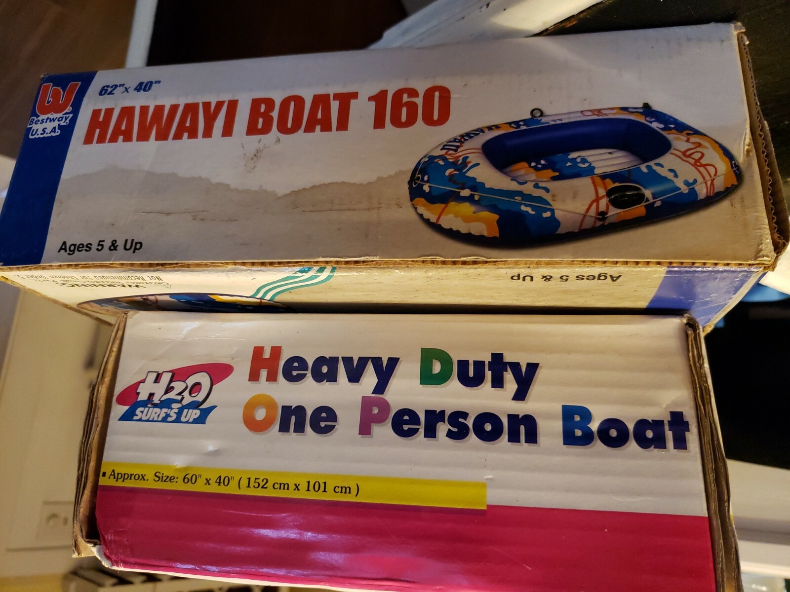 Vintage Inflatable Boat New In Original Box Never Removed 2001 sealed in box