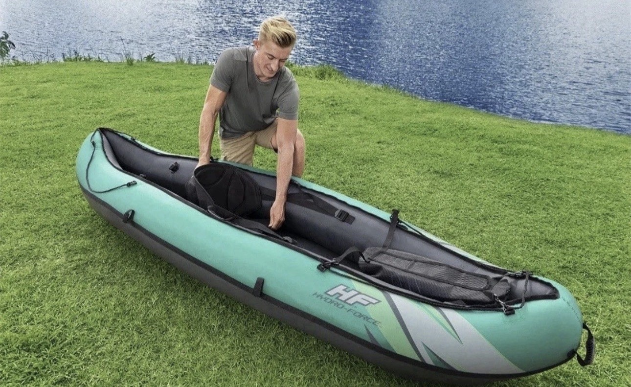 Bestway Hydro-Force Ventura Elite X1 Inflatable Kayak Set w/ Paddle Pump Bag