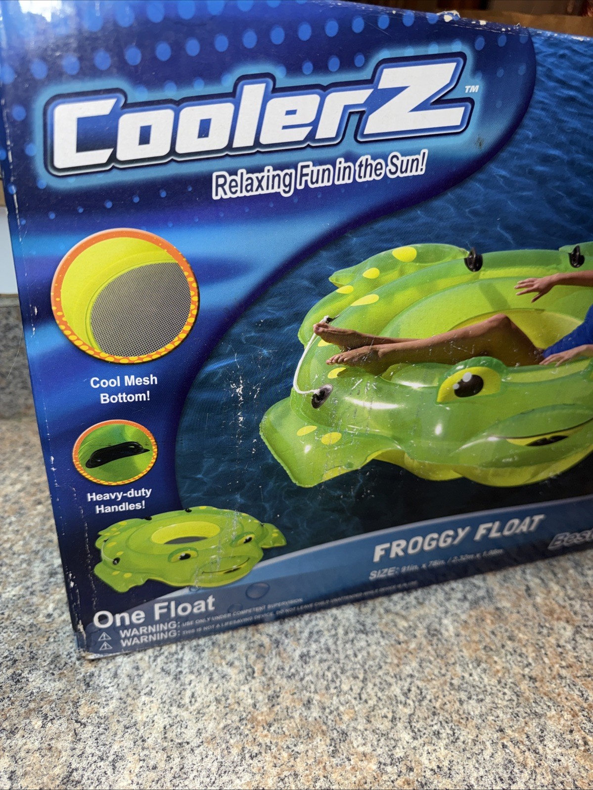 Bestway Cooler Z Froggy Float 91” X 78” Large Float Puncture Resistant