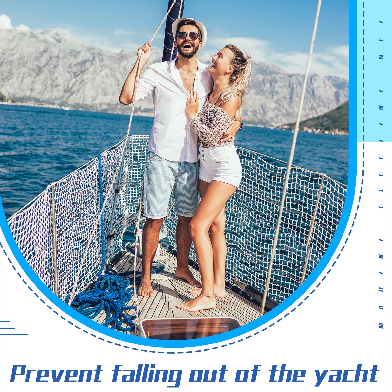 Windyun Boat Safety Lifeline Netting Marine Sailboat Guardrail Nylon Net Deck