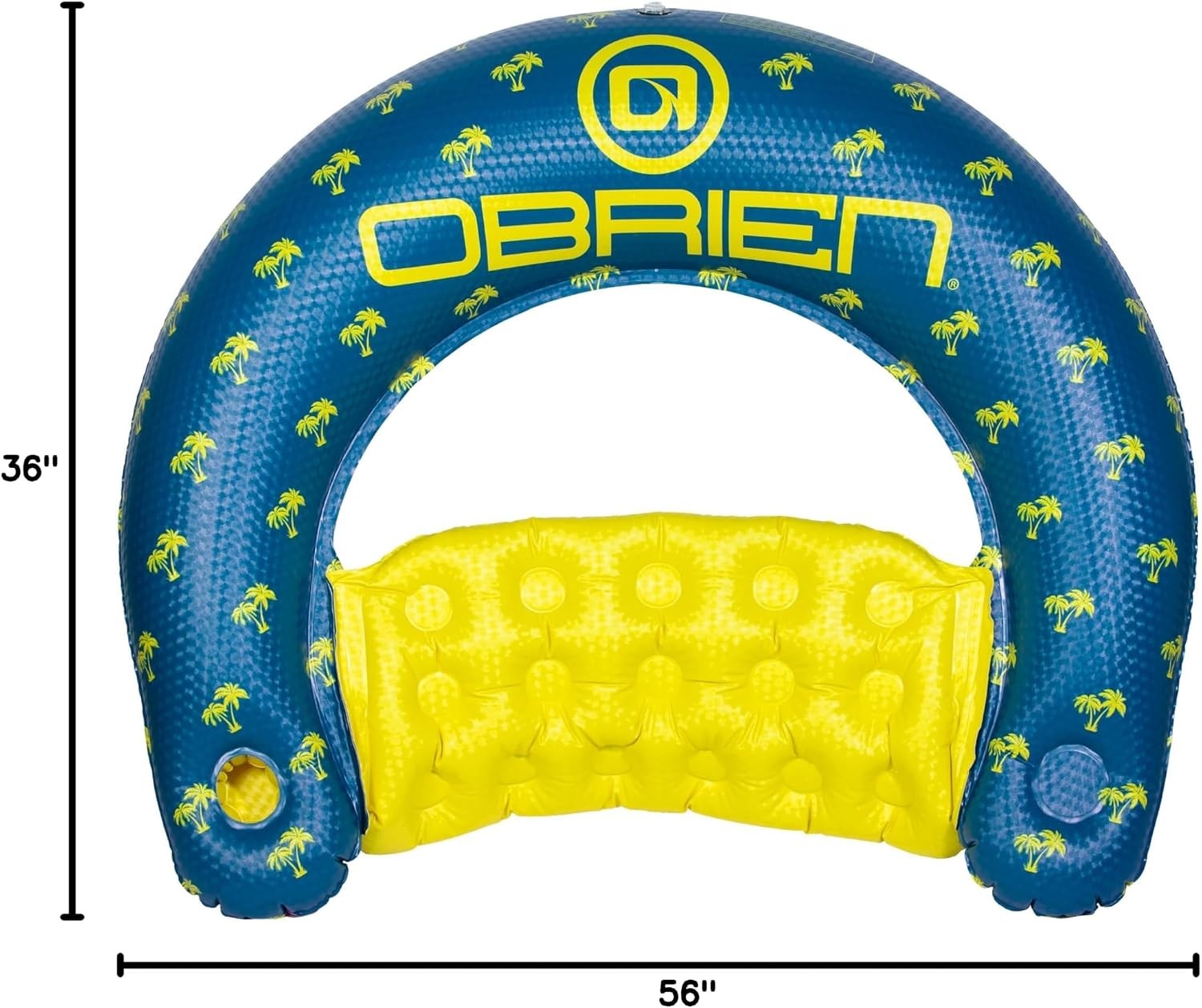 Sit N Sip Single Person Pool Float Blue/Yellow Large
