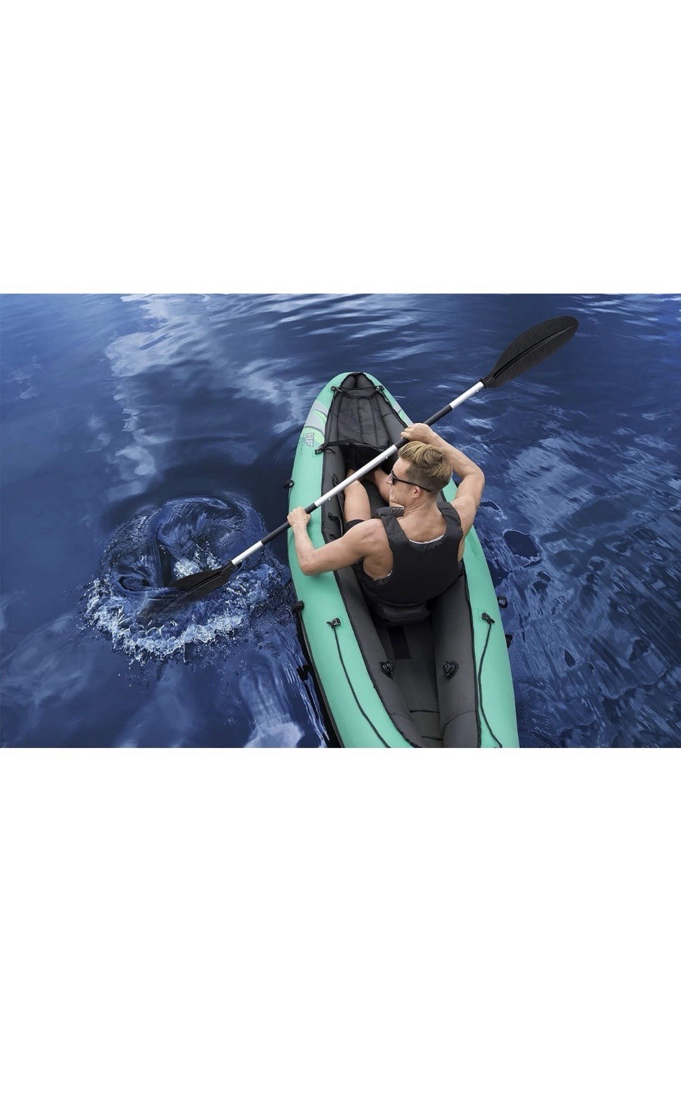 Hydro Force Inflatable Kayak Set | Includes Seat, Paddle, Hand Pump, Storage Car