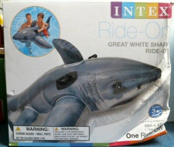 Intex 57525EP, Great White Shark Ride-On Inflatable, FREE SHIPPING