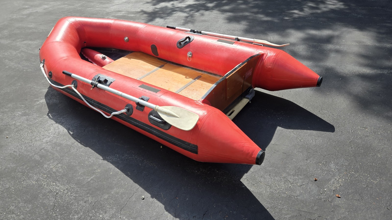 Achilles SPD-4FL Inflatable Raft Boat Red Wooden Floor MPN SPD-4FL