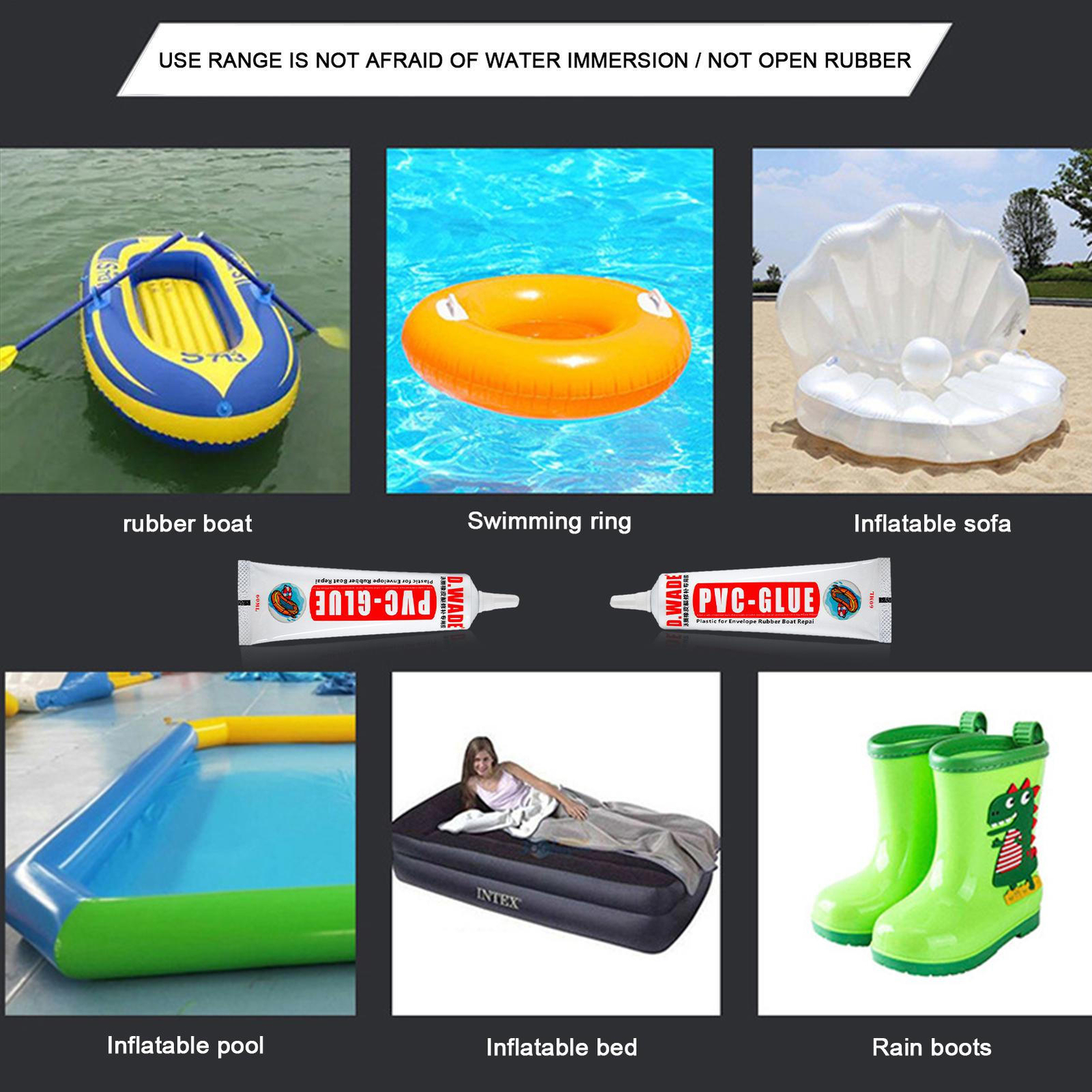 60g PVC Adhesive Inflatable Repair Glue Inflatable Boats Kayak Swim Ring Repair