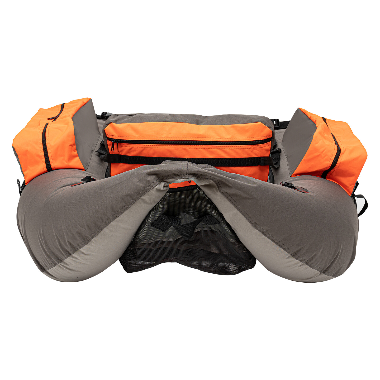 Inflatable Fishing Boat Foldable With Adjustable Backrest Seat Gray 130kg