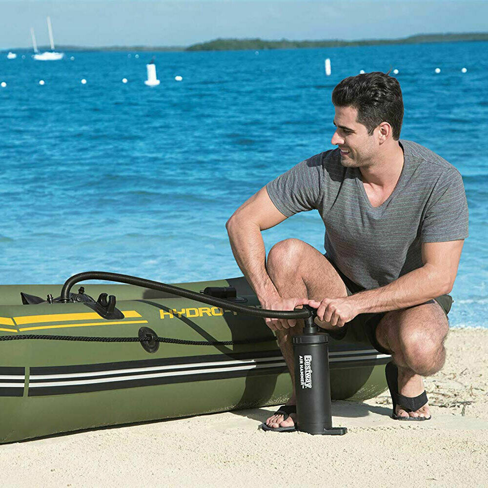 Inflatable Sailboat! Bestway Hydro Force Marine Pro Raft with Sail Kit