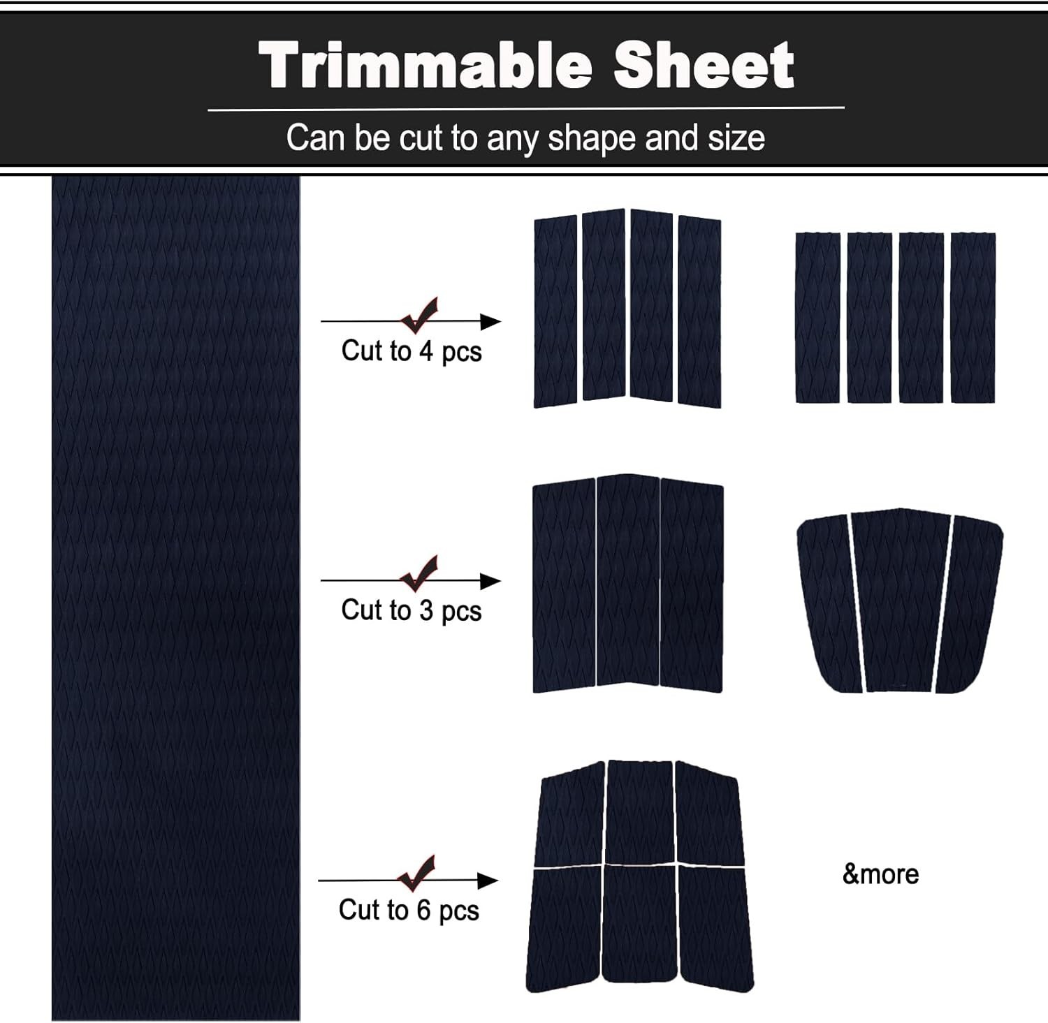 EVA Foam Boat Decking Sheet 47.2×11.8 in Black for DIY Marine Surfboard