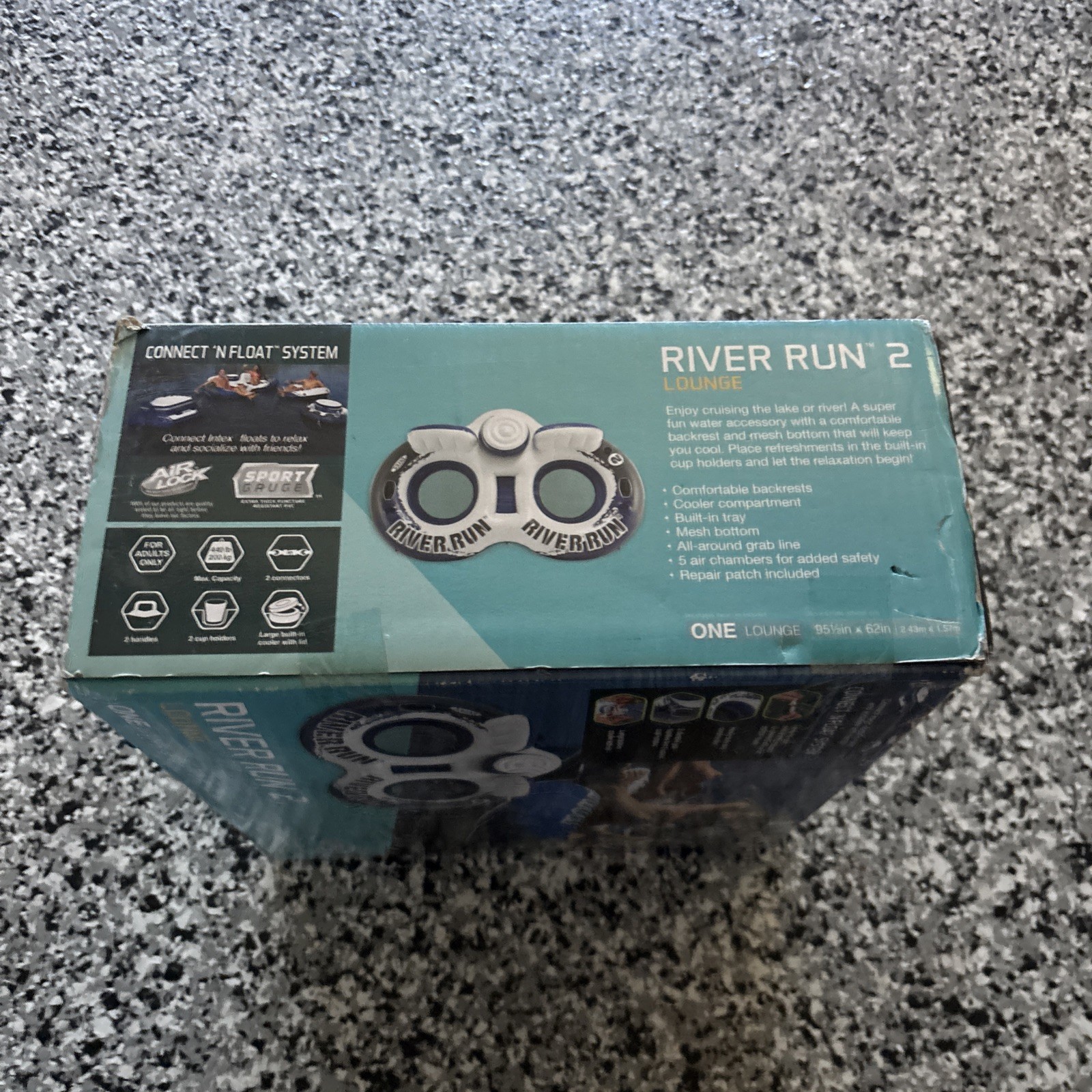 Intex River Run II 2 Person Water Tube Float with Cooler – 58837EP