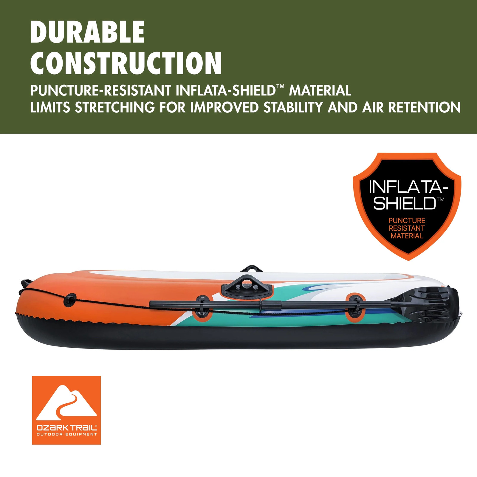 2-Person Inflatable Recreational Raft Set 6’5″ X 40″