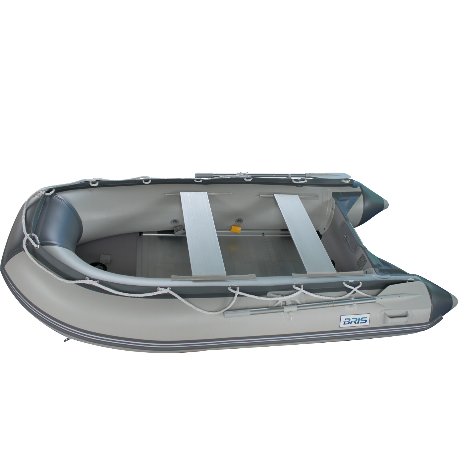 BRIS 9.8 ft Inflatable Boat Dinghy Pontoon Boat Tender Fishing Raft Gray
