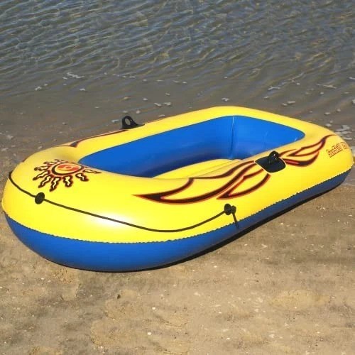 Inflatable Boat Raft 2 Person 6 Ft Heavy Duty PVC With Oar Locks Grab Line