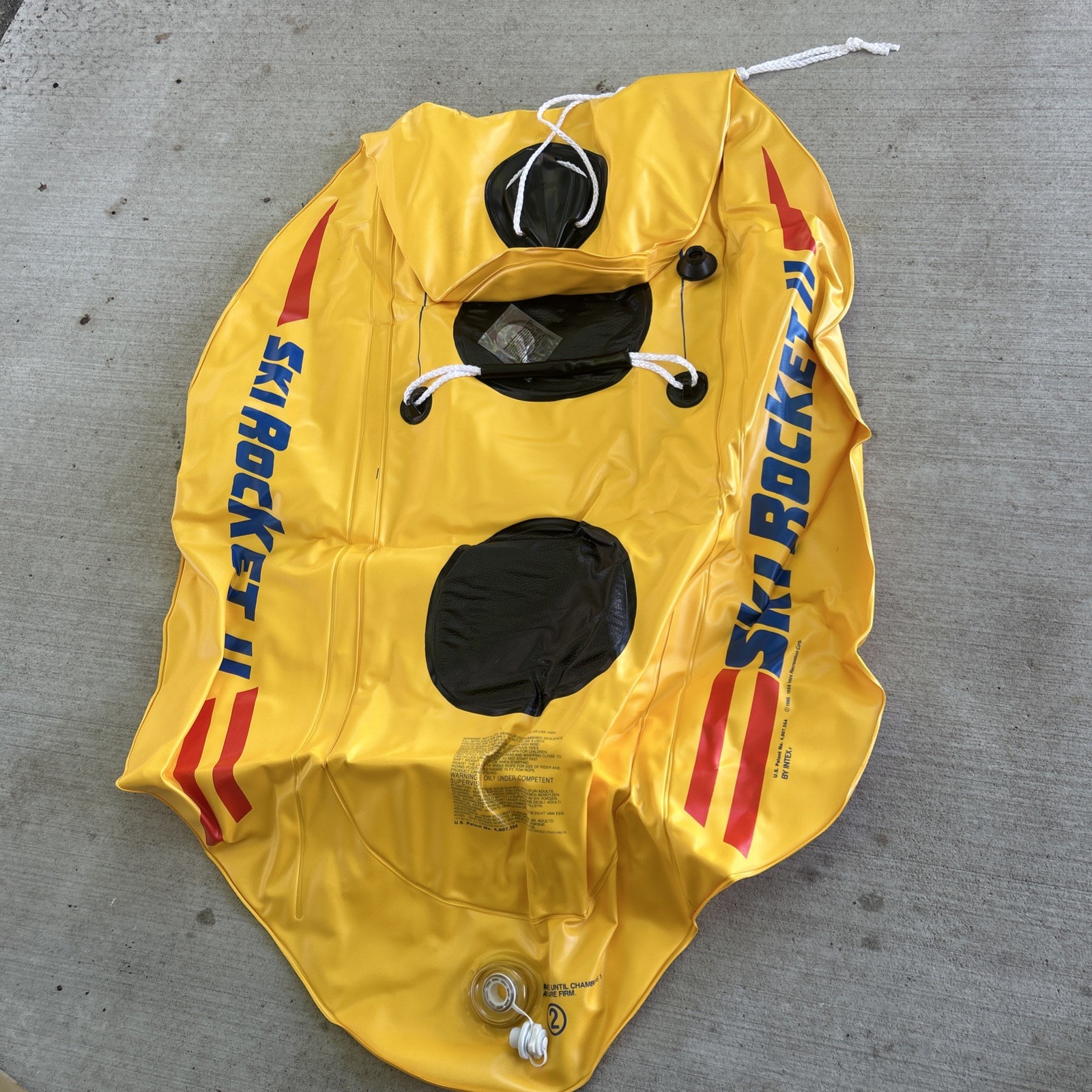 Vintage 1986 Intex Recreation SKI ROCKET One Person Ski Boat Inflatable 61”x39”