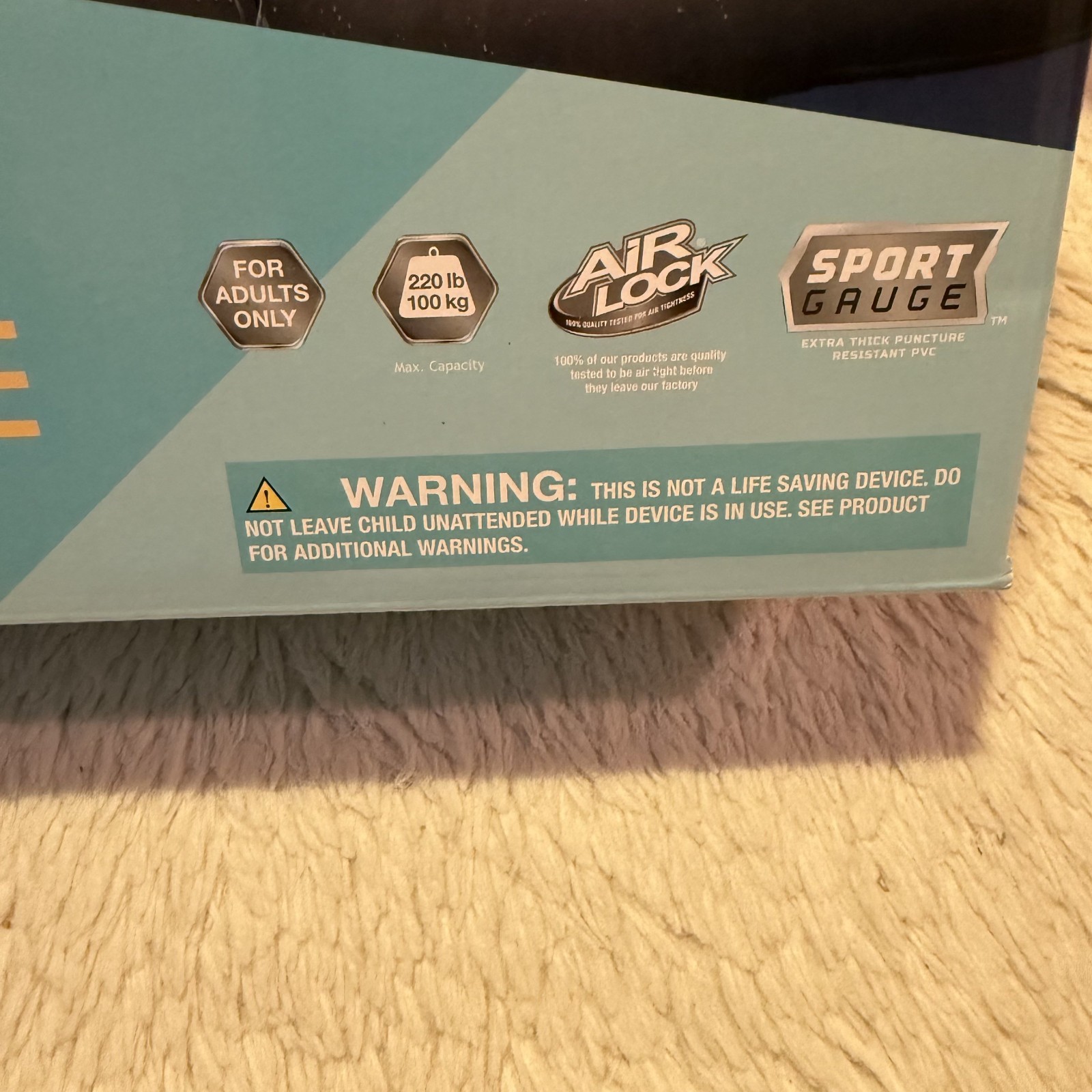 Intex River Run 1 Inflatable Lounge Connect N Float System Blue New Sealed