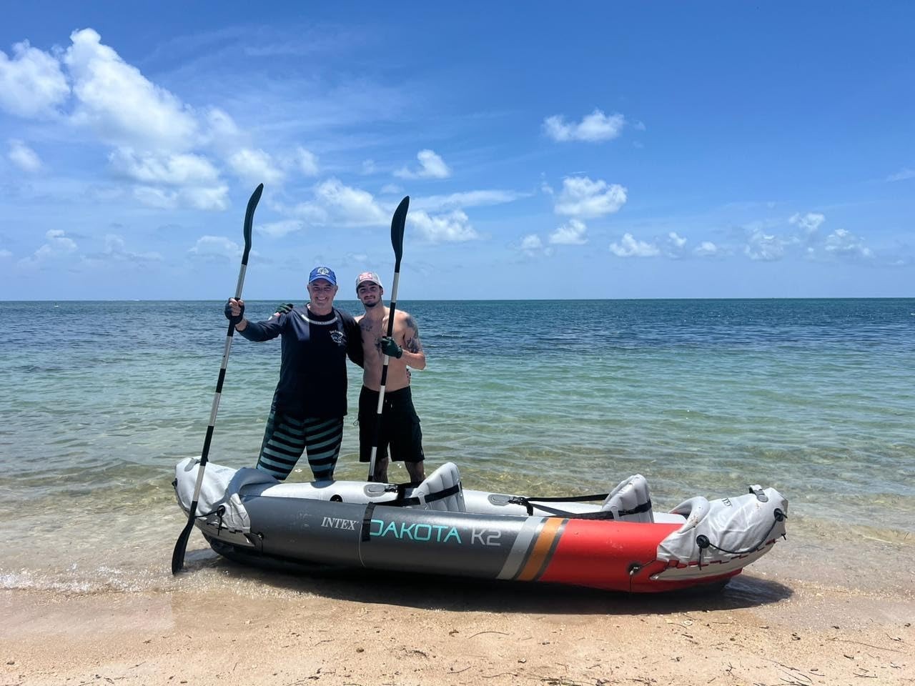 INTEX 2-Person Inflatable Kayak Set, Dakota K2 with 86in Oars and Pump