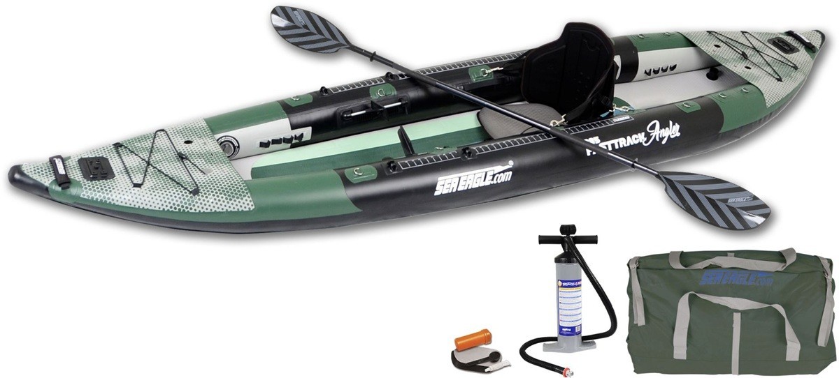 Sea Eagle 385fta Pro Solo Angler Package Fast Track Inflatable Fishing Kayak