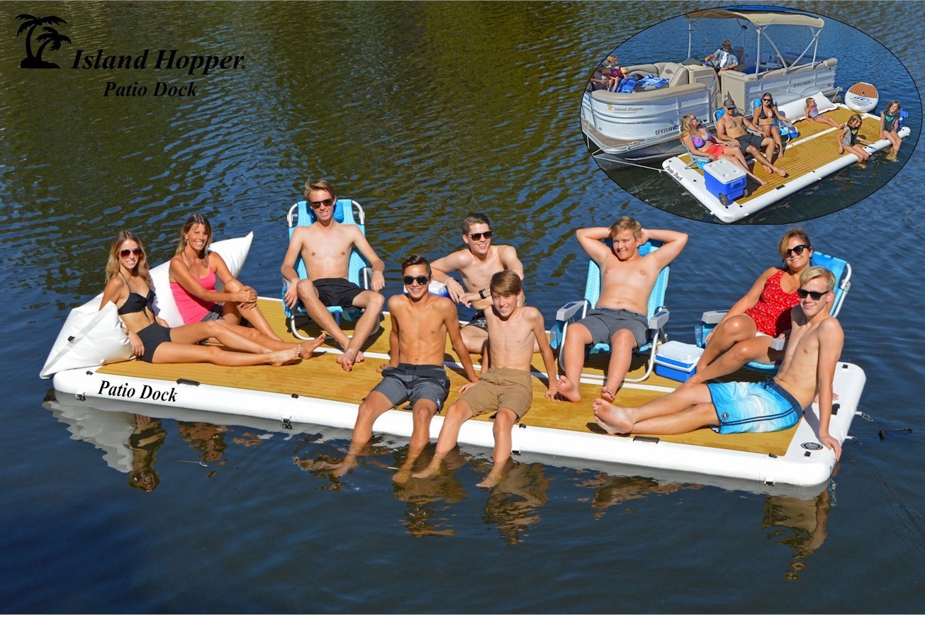 Inflatable Dock Platform 15′ x 6’ Island Hopper Patio Yacht Dock