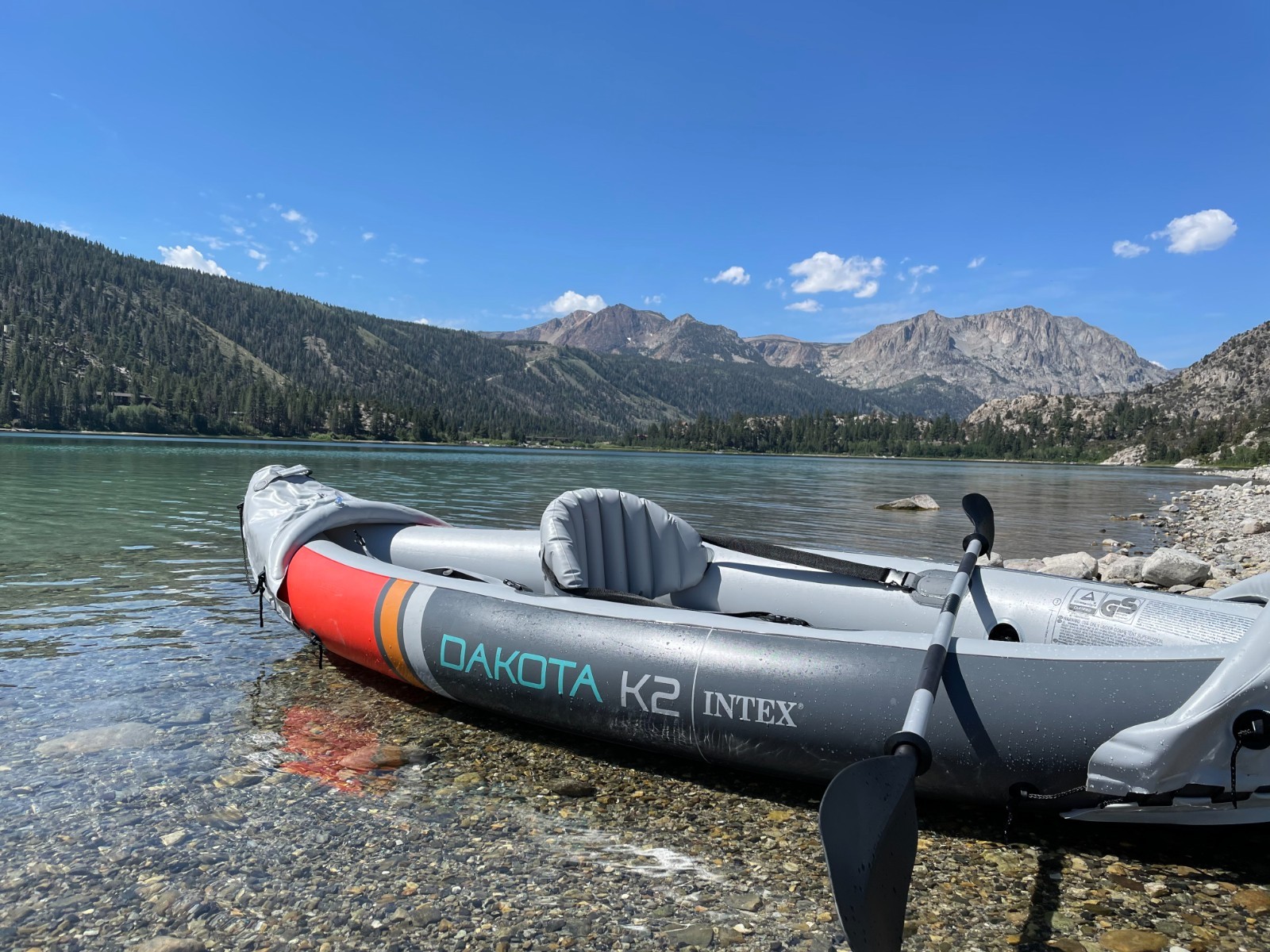 INTEX 2-Person Inflatable Kayak Set, Dakota K2 with 86in Oars and Pump
