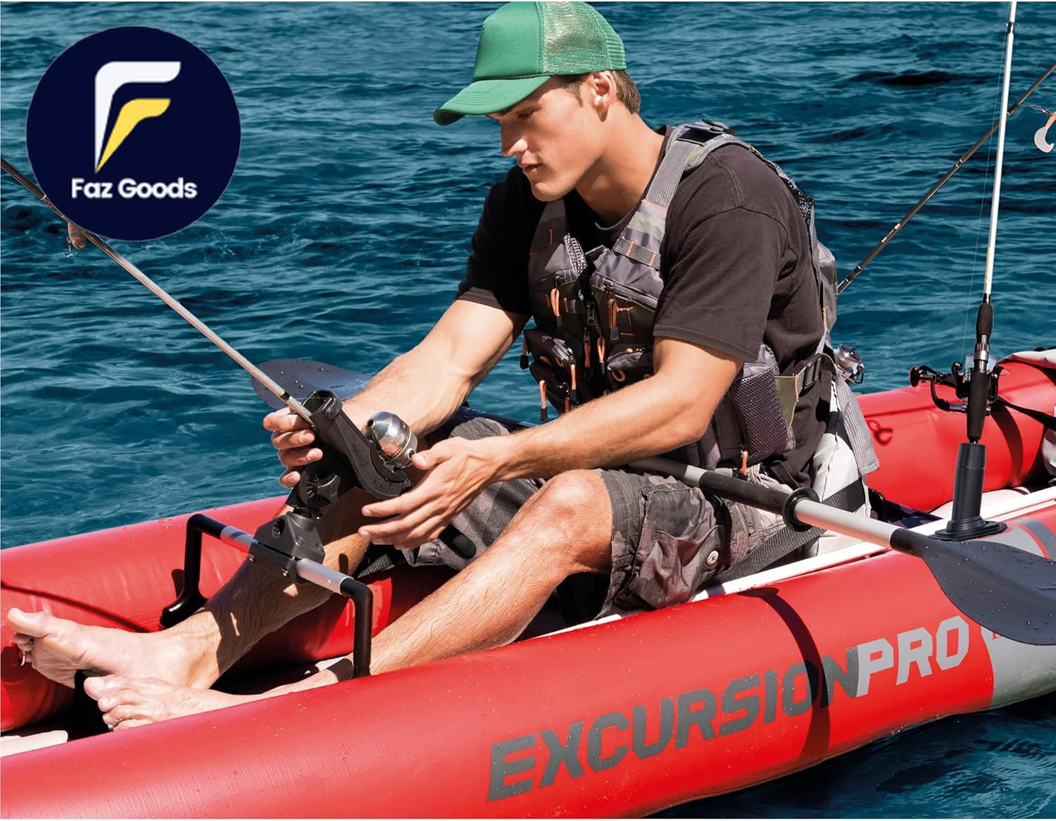Intex 68309EP Excursion Pro K2 Inflatable Kayak Set Includes Deluxe 86in Kayak
