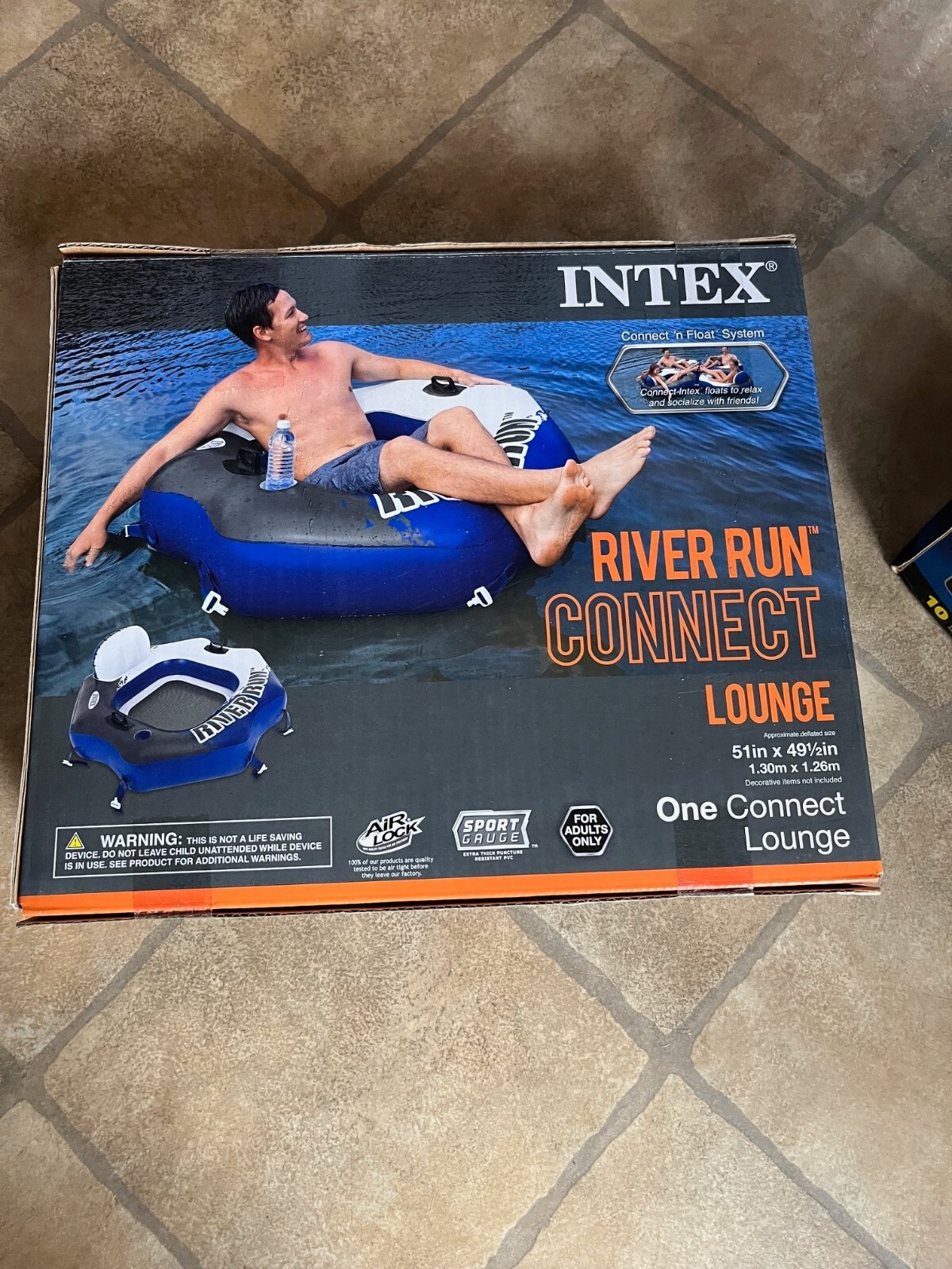 Intex River Run I Sport Lounge 51 inch Inflatable Water Float