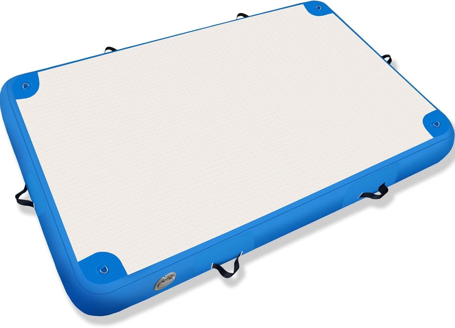 6’x8′ Inflatable Lake Deck,None-Slip Surface Swim Deck,Float Dock w/ Air Pump