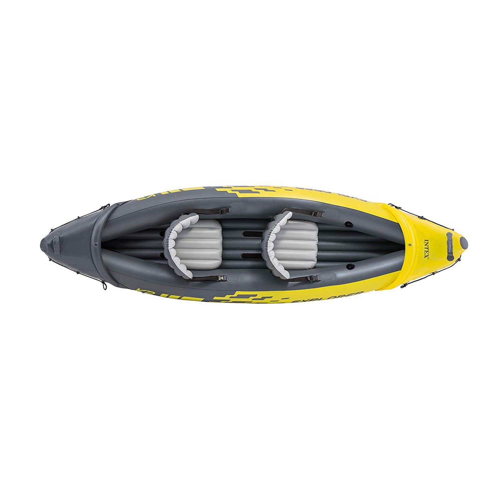 INTEX Explorer K2 Inflatable Kayak w/ Aluminum Oars & Pump,Yellow (Open Box)