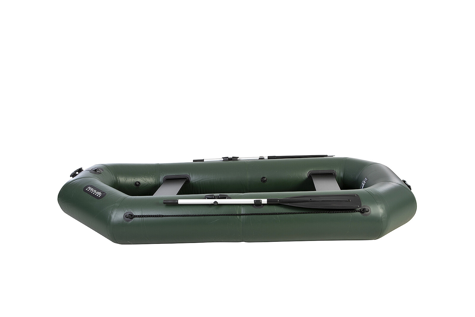 Perun Outdoors Durable PVC Inflatable Rowing Boat w/Foot Air Pump and Carry Bag