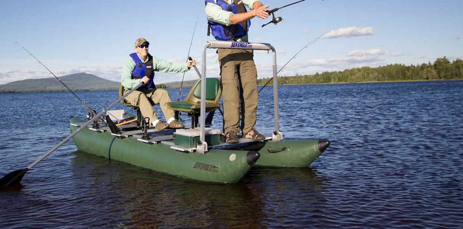 Sea Eagle 375FC Deluxe Package Inflatable Pontoon Boat Catamaran