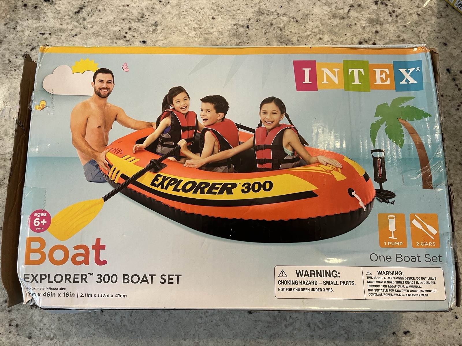Intex Explorer 300 Boat Float Please See Pics New But Open Box