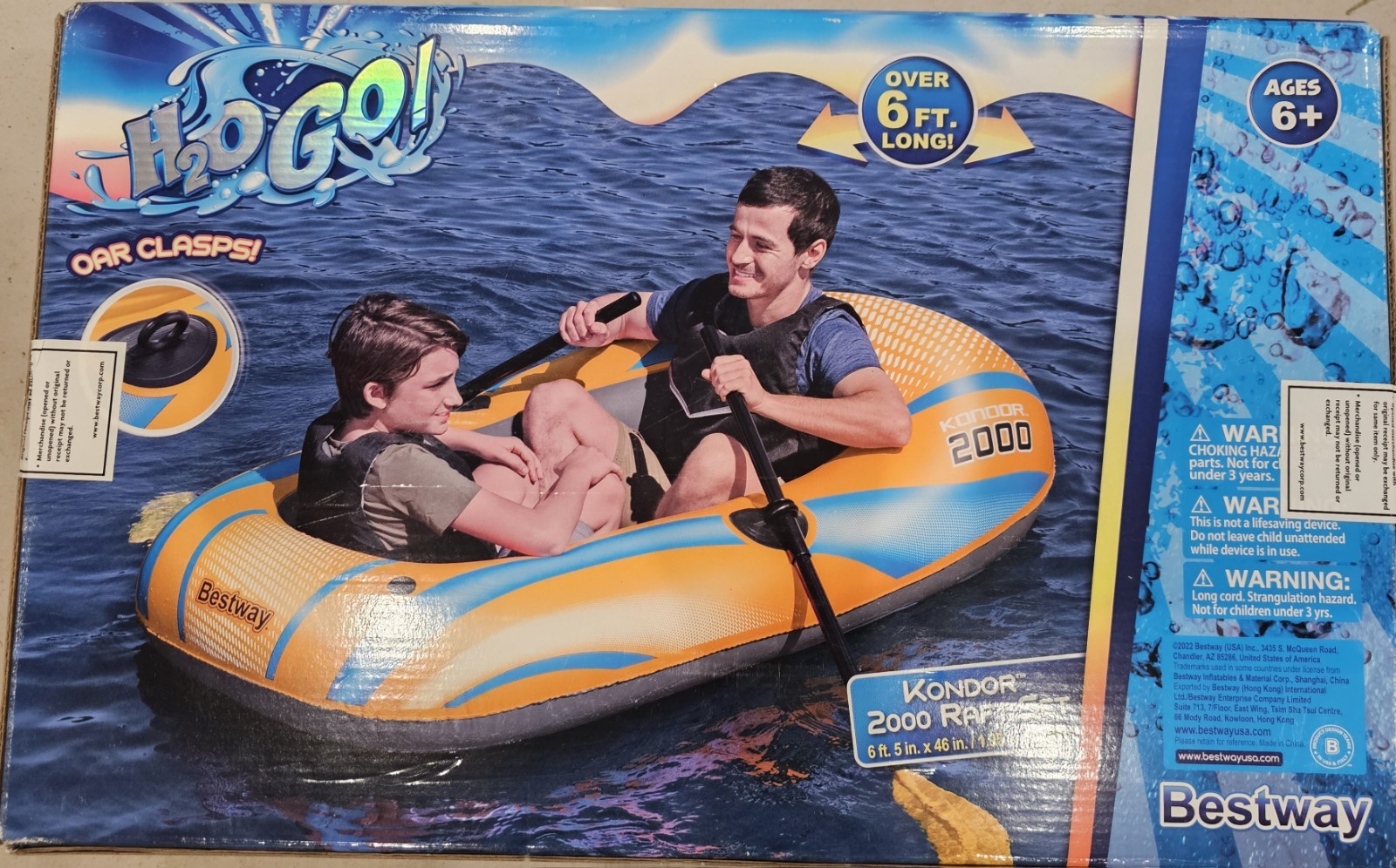 Bestway Kondor 2000 Inflatable Raft 6ft Model 61142E for Ages 6+