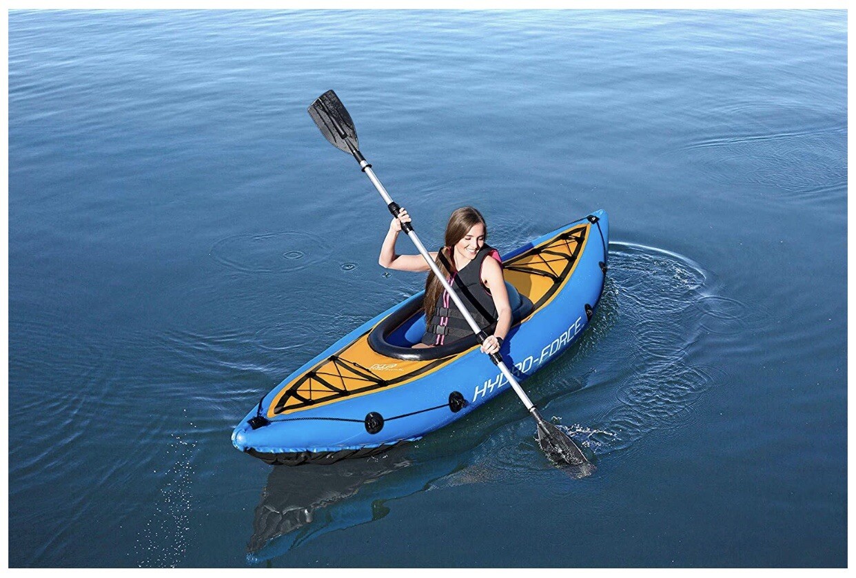 Bestway Hydro-Force Cove Champion Inflatable Kayak Set W/ Paddle, Pump, & More!