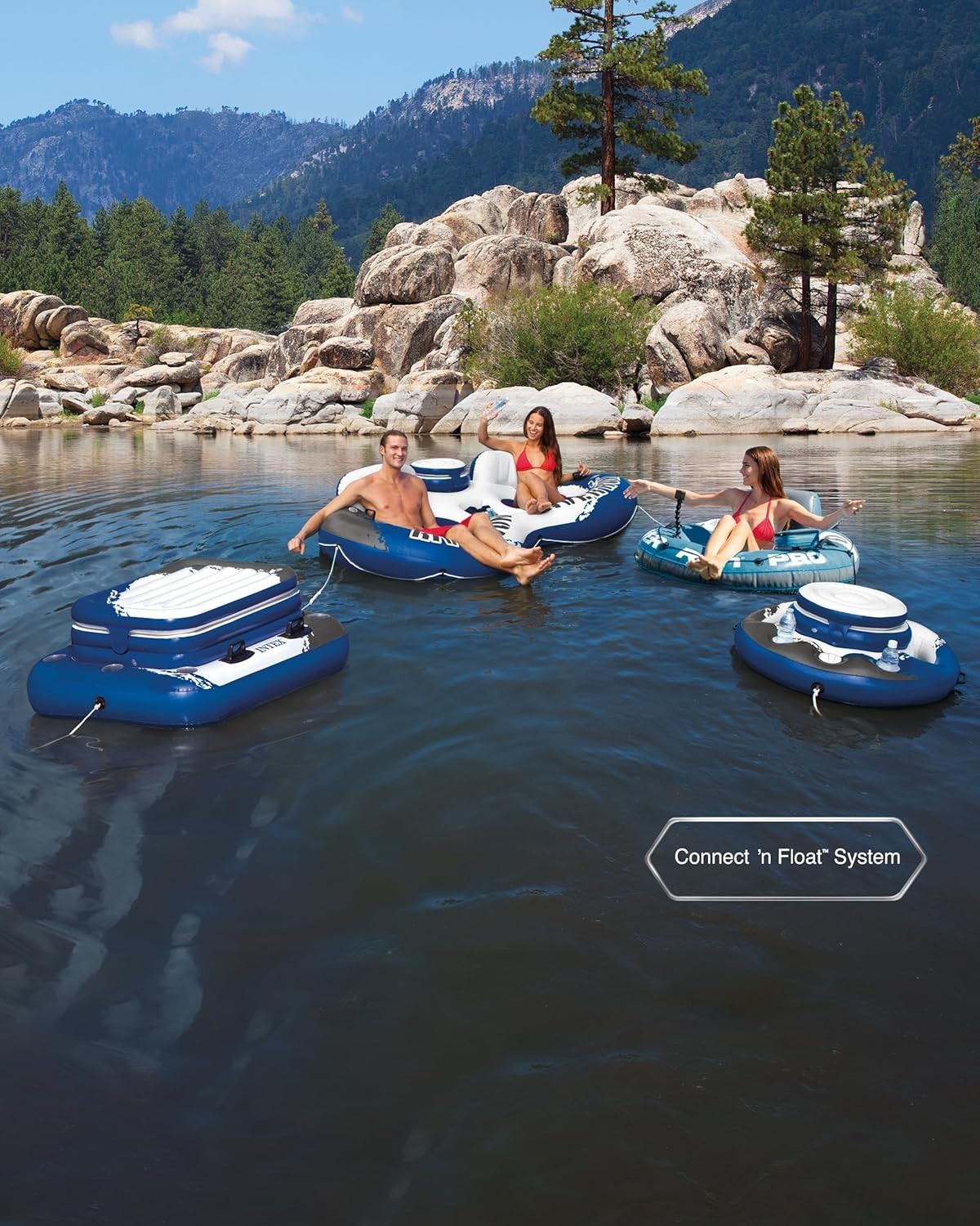 56843EP River Run 1 Pro Inflatable Floating Lounge 220lb Capacity
