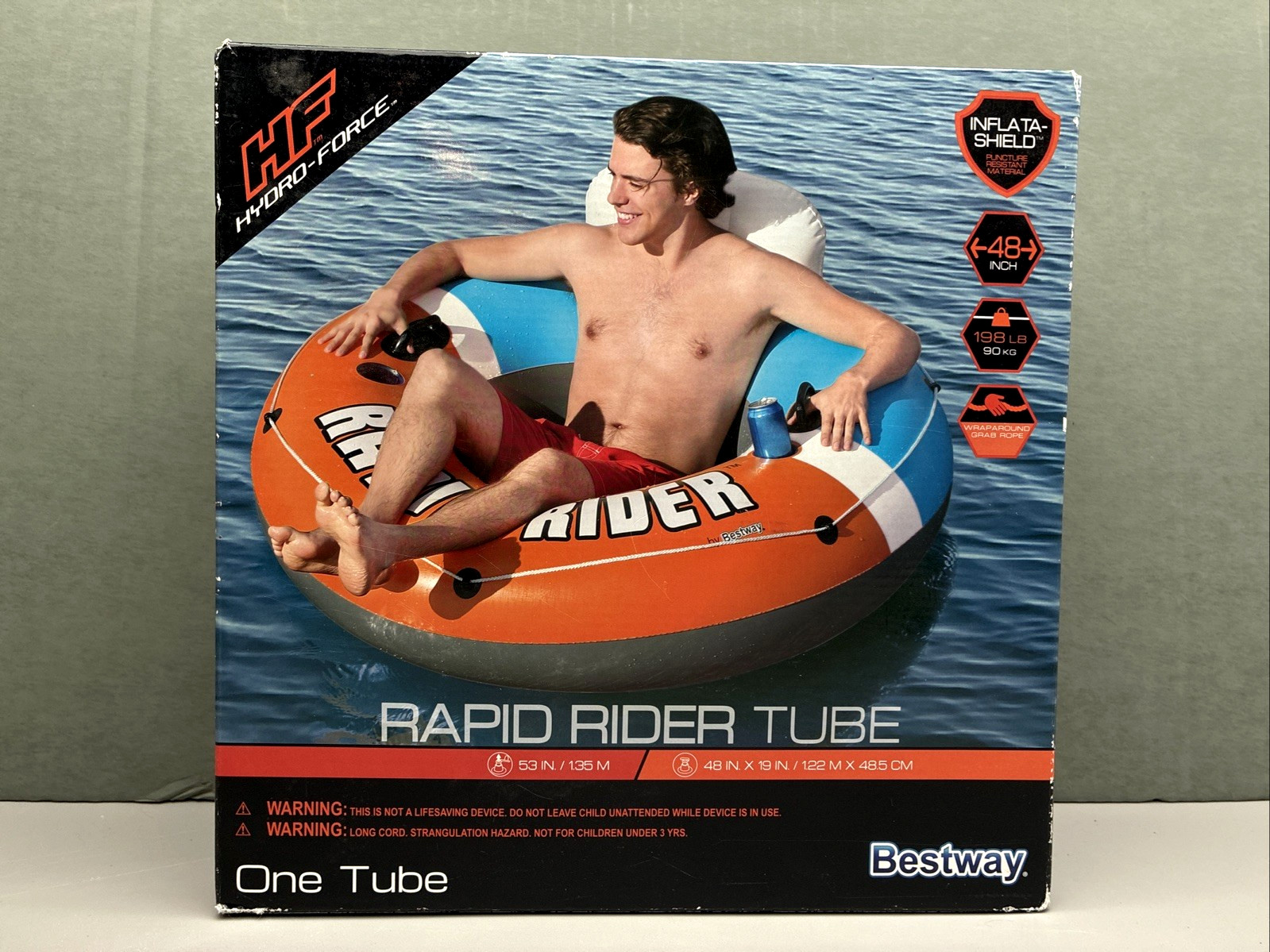 HYDRO-FORCE Rapid Rider Inflatable River Pool Water Tube Float Lake Sports Fun