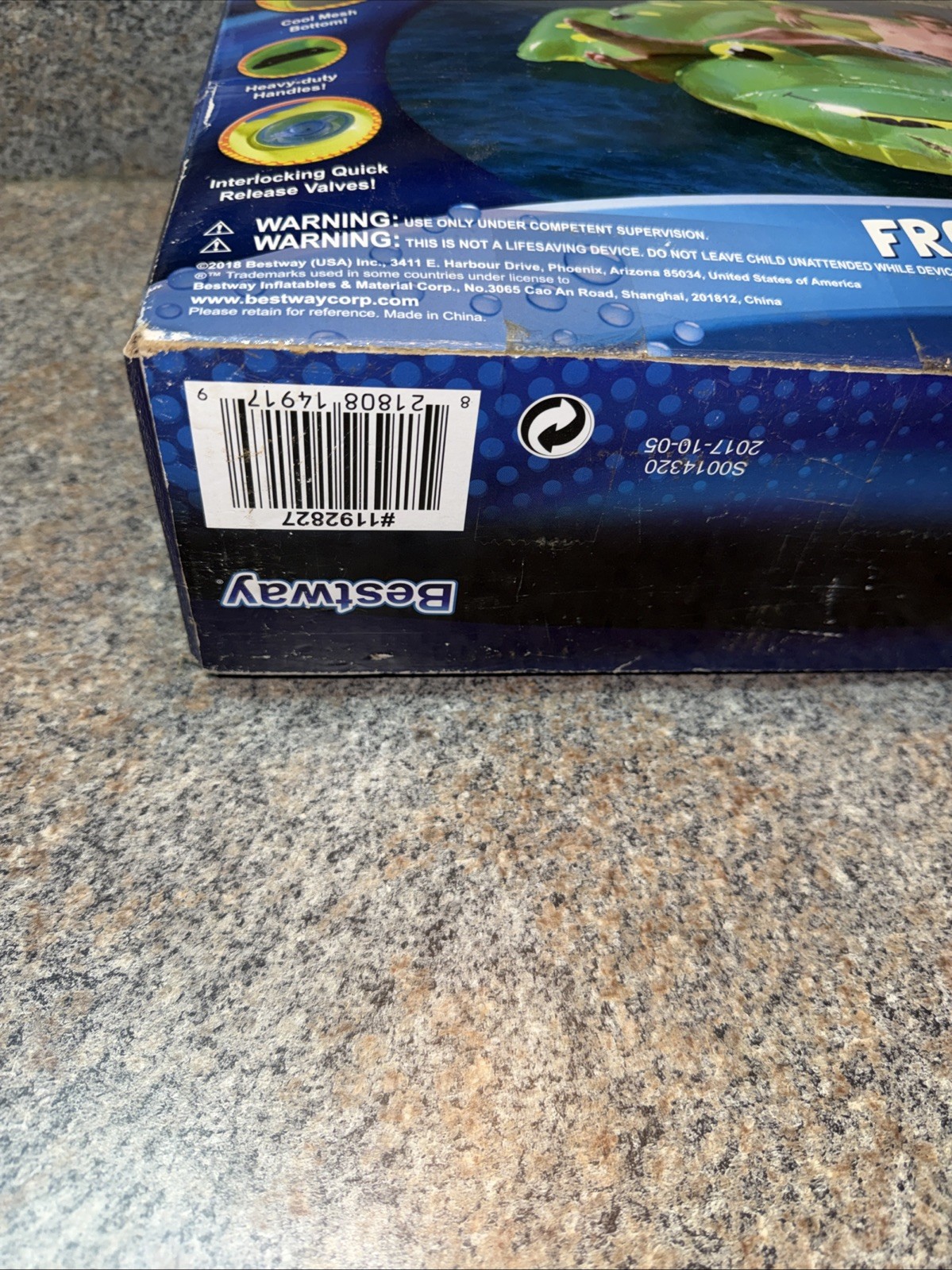 Bestway Cooler Z Froggy Float 91” X 78” Large Float Puncture Resistant