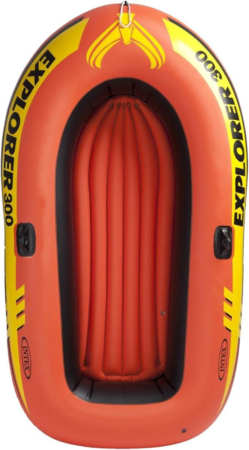 INTEX 58332EP Explorer 300 Inflatable Boat Set: Includes Deluxe Boat Oars and Mi