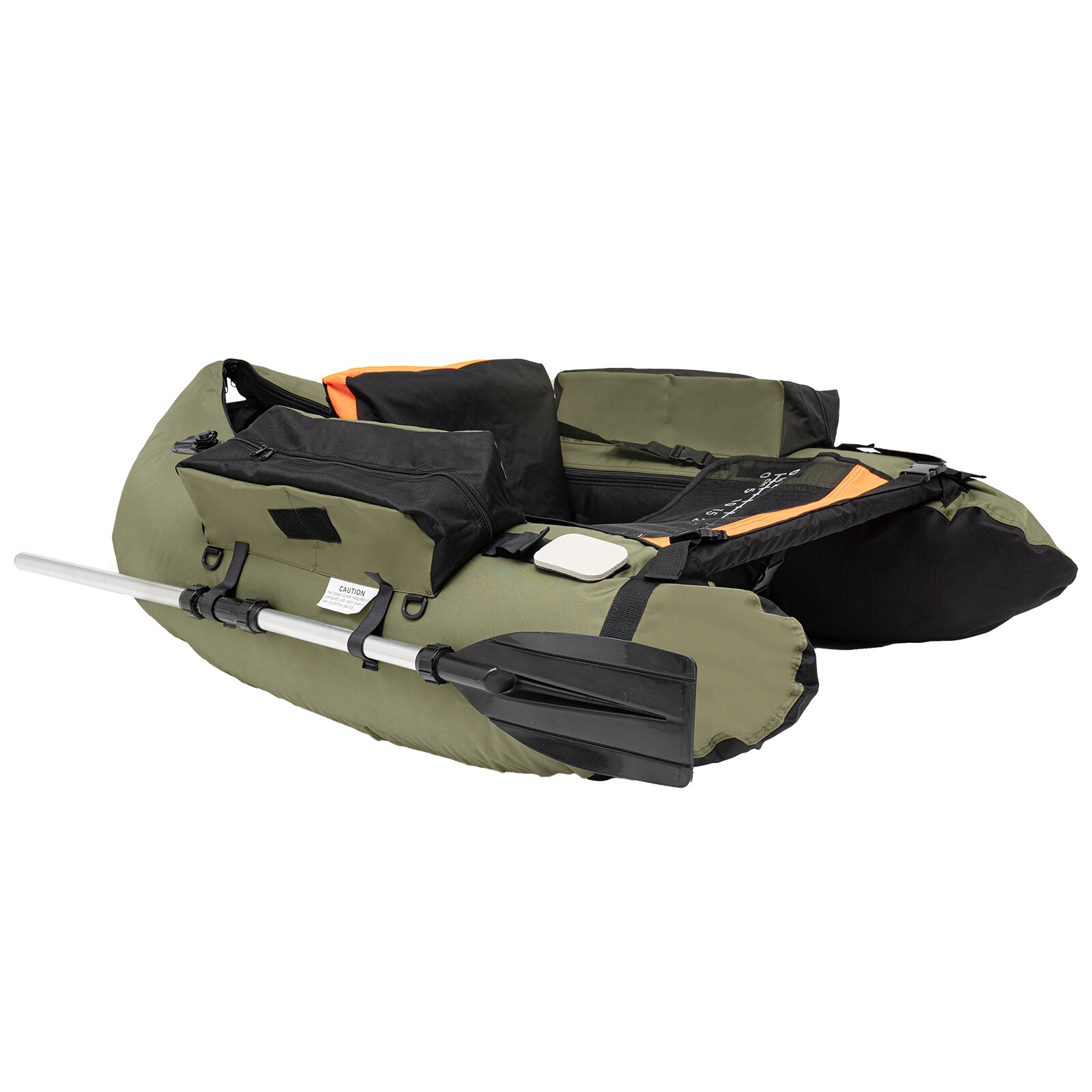 Outdoor Inflatable Fishing Boat 90-180° Adjustable Backrest 130kg/286.6lbs Load