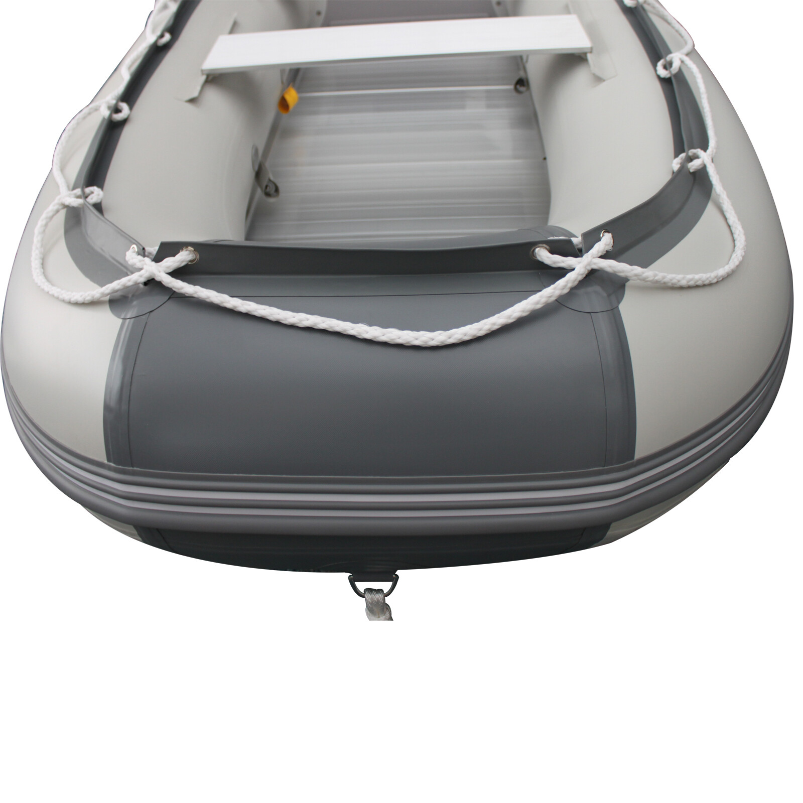 BRIS 9.8 ft Inflatable Boat Dinghy Pontoon Boat Tender Fishing Raft Gray