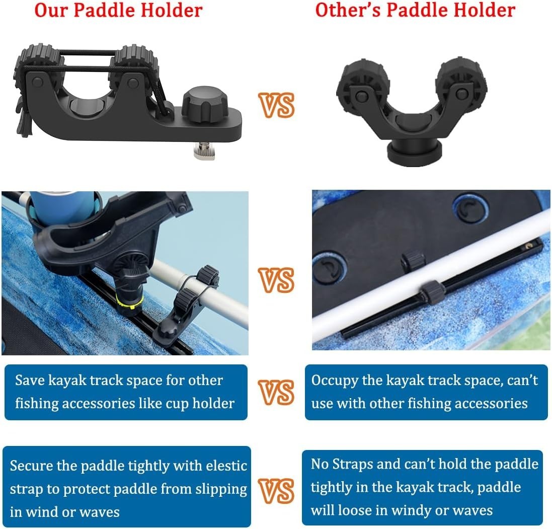Kayak Paddle Holder, save Kayak Track Space, Fishing Net, Fishing Poles Holder f