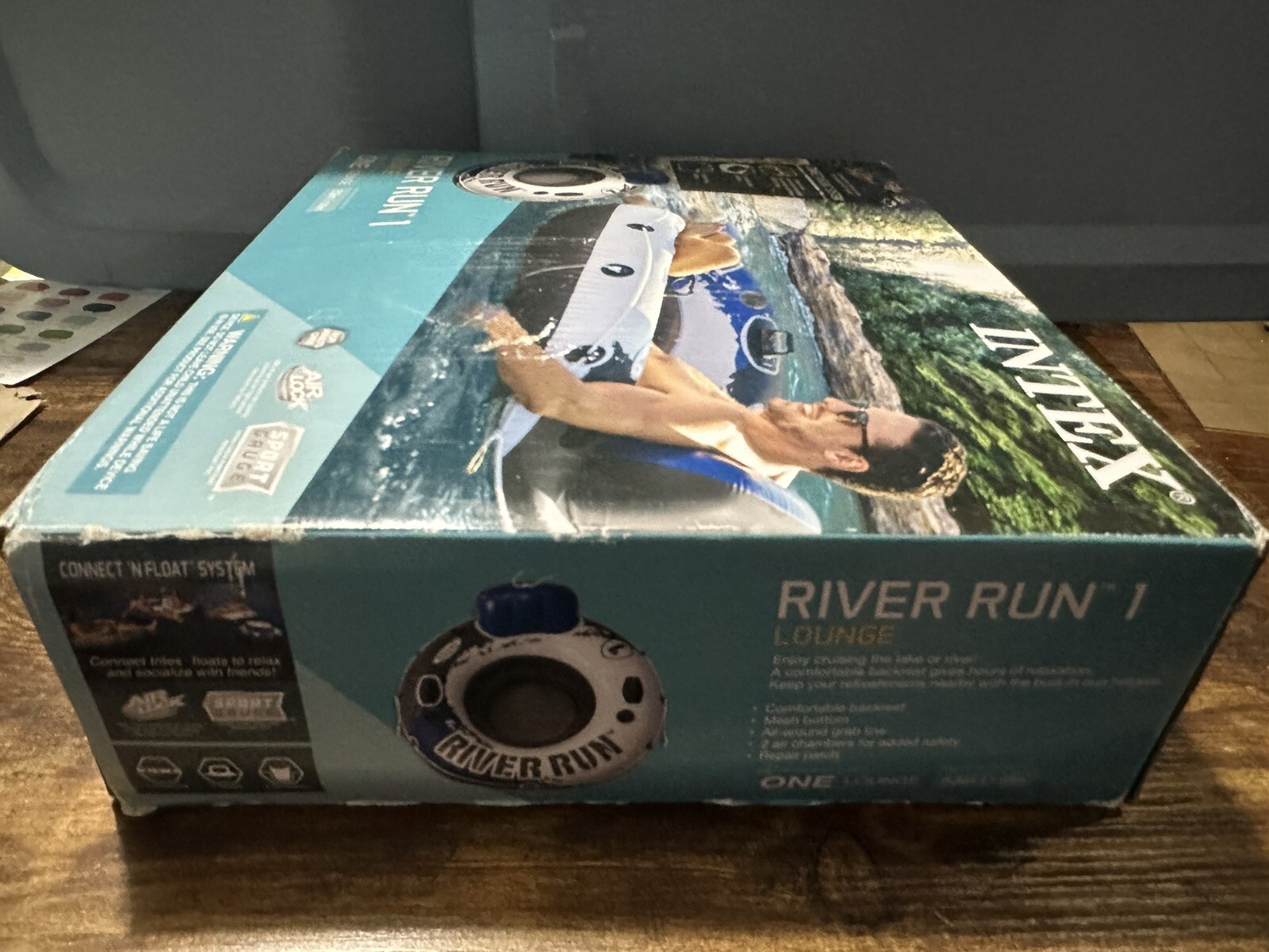 Intex River Run I Sport Lounge 53 inch Inflatable Water Float Summer Pool River
