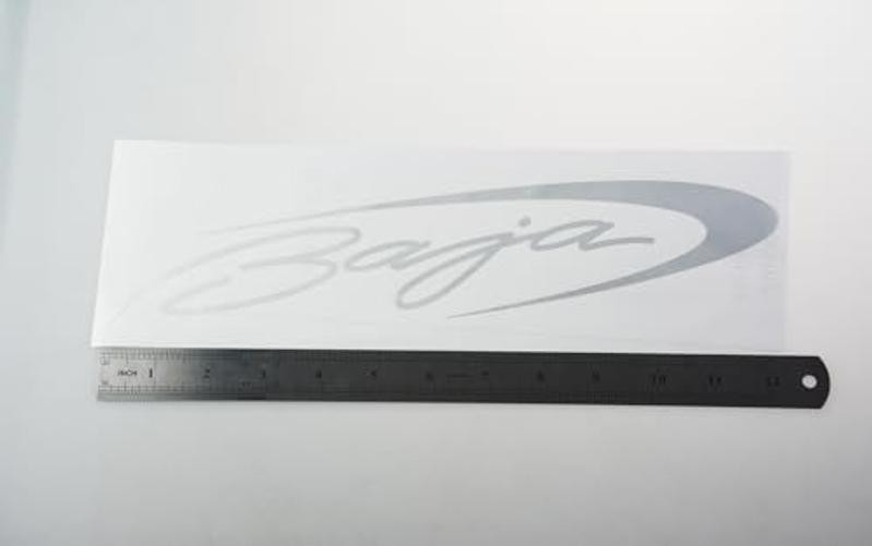 2pcs Vinyl Baja Boats Hull Stickers Replacement for Boat Outboard Motor White