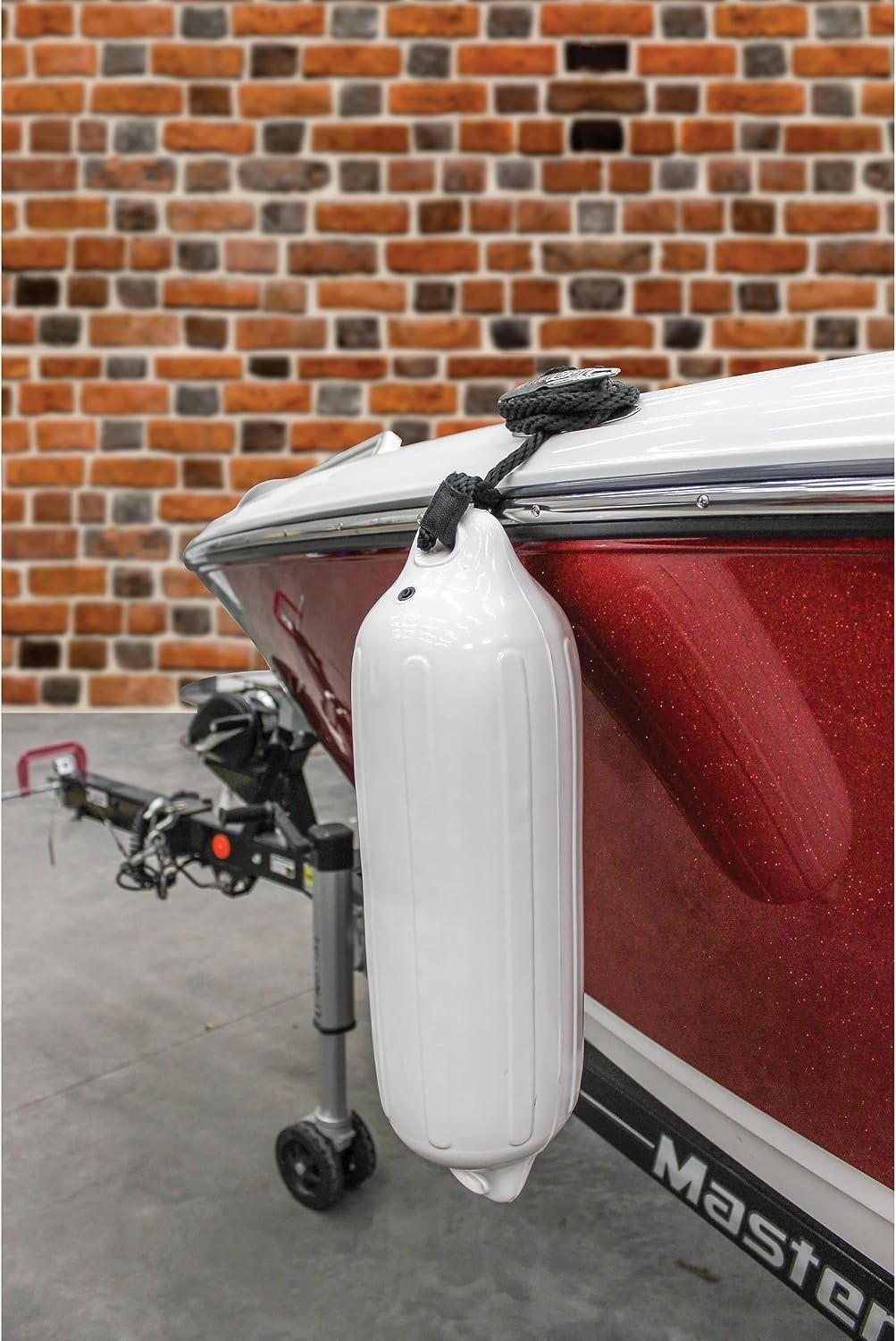 2 BoatTector Inflatable Fenders – White, 6.5″ x 22″