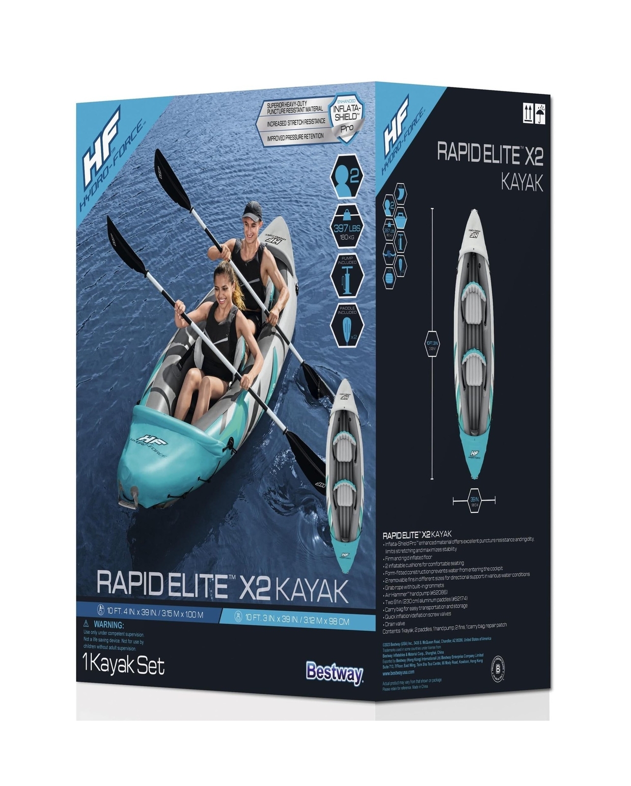Bestway Hydro Force Inflatable Kayak Set | Includes Seat, Paddle, Hand Pump, …