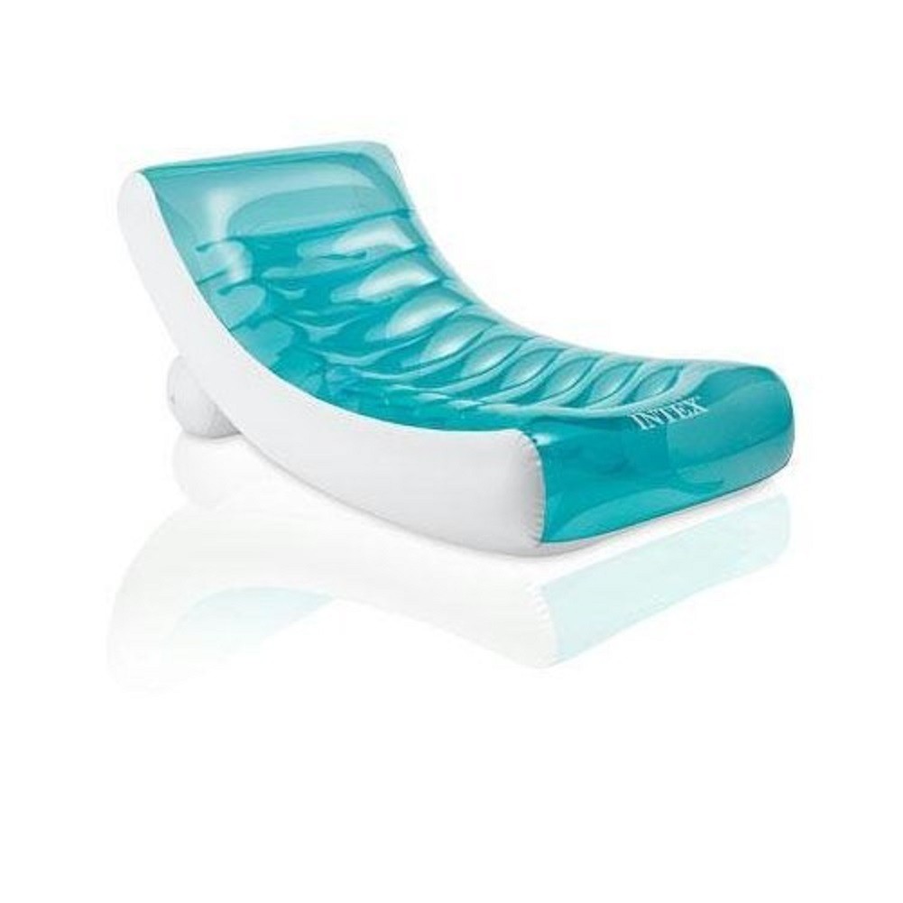 USEDOPEN BOX Intex Rockinfoot Inflatable Lounge 74inch X 39inch