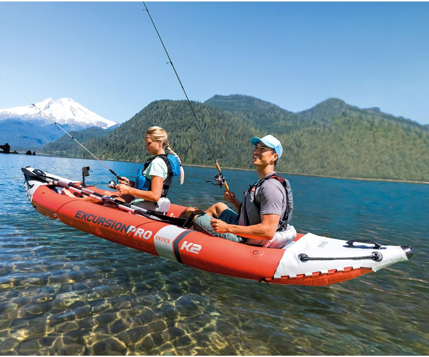 INTEX 68309EP Excursion Pro K2 Inflatable Kayak Set: Includes Deluxe 86In Kayak