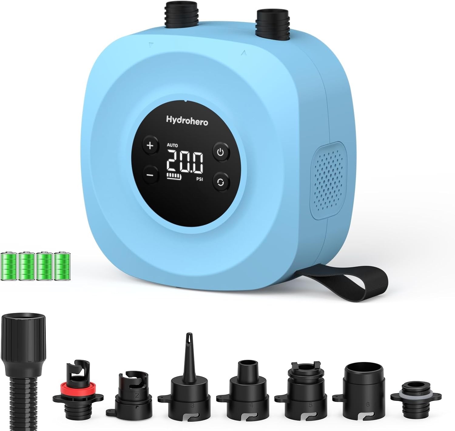 Hydrohero Electric SUP Pump — Rechargeable 20 PSI High-Pressure SUP Inflator